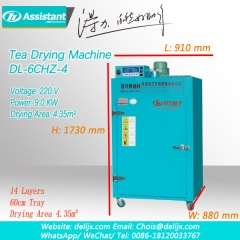 ervas / verde / preto máquina de secar chá 220 v aquecimento elétrico dl-6chz-4