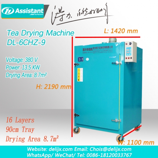 Pequena flor chá tipo rotativo aquecimento elétrico máquina de secagem de folhas de chá 6chz-9