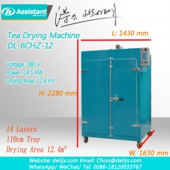 máquina de processamento de chá elétrico chá verde oolong máquina de secador de folhas de chá preto 6chz-12