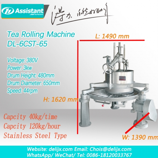 folha de chá máquina de processamento de rolamento verde preto oolong chá máquina de mesa de rolamento 6crt-65