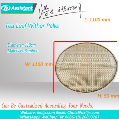 folhas de chá murchando palete de cremalheira feita por bambu