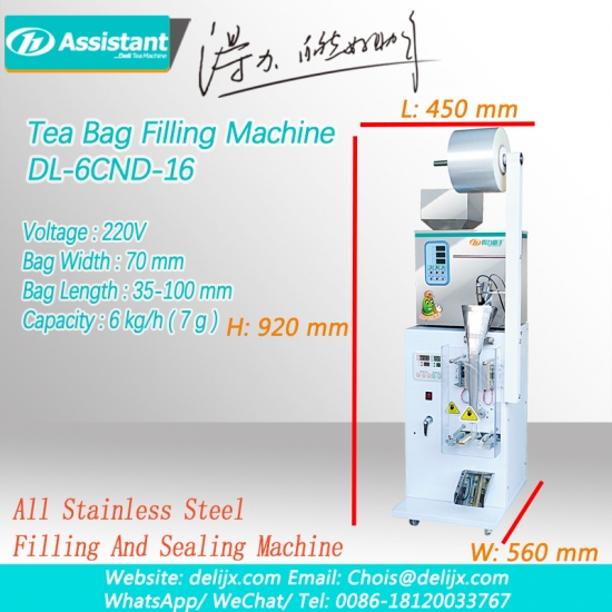 máquina de enchimento e selagem semi automática para saquinho de chá matcha