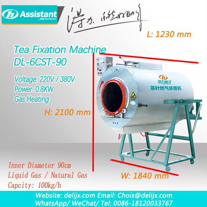 como usar a máquina de fixação de chá para aquecimento a gás dl-6cst-90